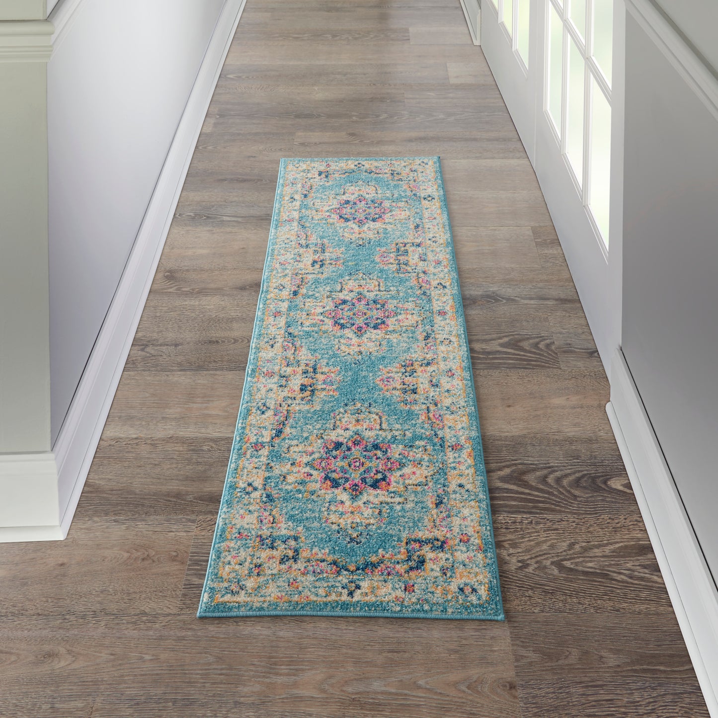 Nourison Passion 1'10" x 6' Light Blue Bohemian Indoor Rug