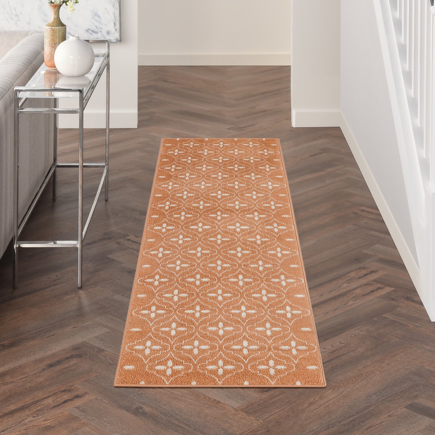 Nourison Nourison Essentials 2'2" x 7'6" Copper Modern Rug