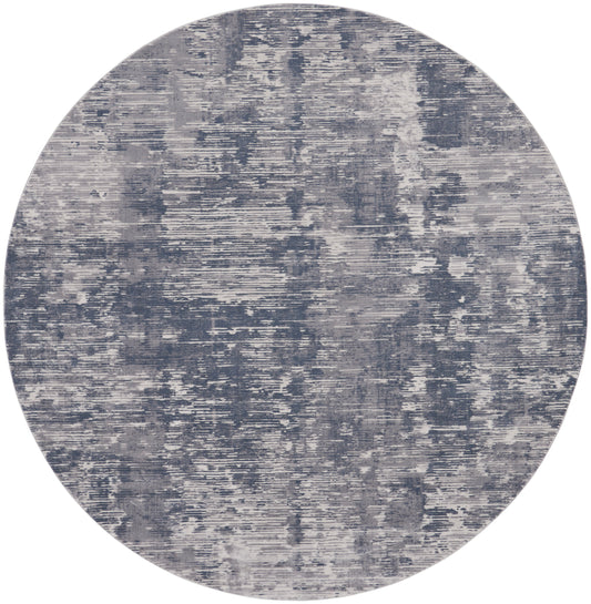 Nourison Rustic Textures 7’10” x Round Grey Modern Indoor Rug