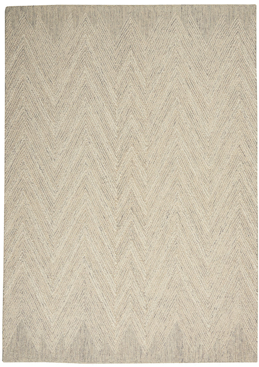 Nourison Interlock 5' x 7'6" Ivory/Grey Modern Indoor Rug