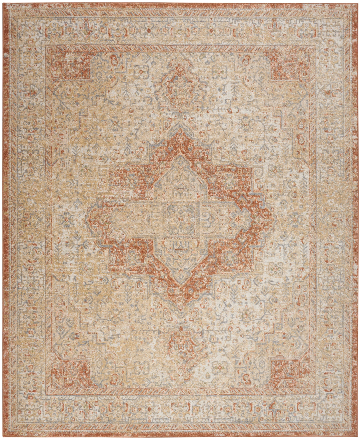 Nourison Nourison Essentials Persian 8' x 10' Beige Rust Vintage Rug