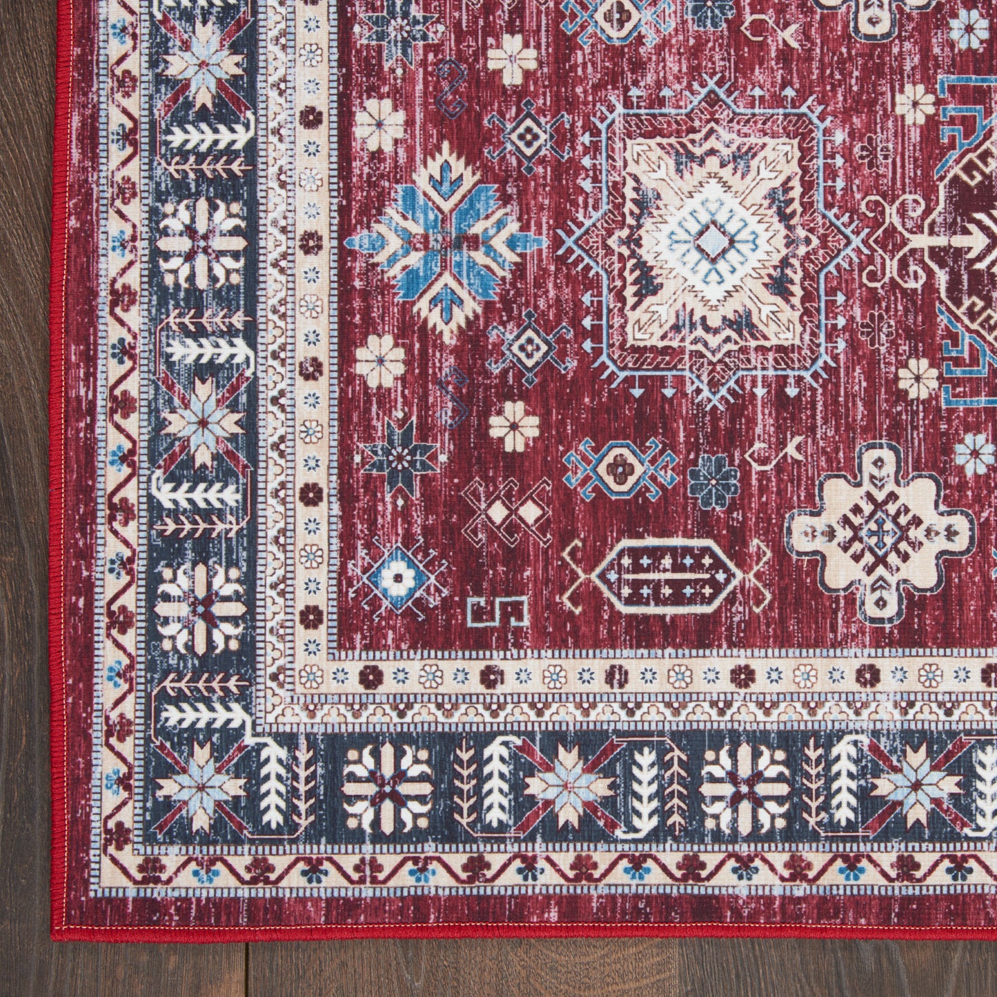 Nourison Fulton 1'10" x 5' Red Vintage Indoor Rug