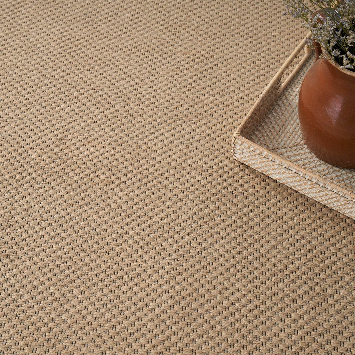 Nourison Washable Jute 3'11" x 5'11" Natural Modern Indoor Rug