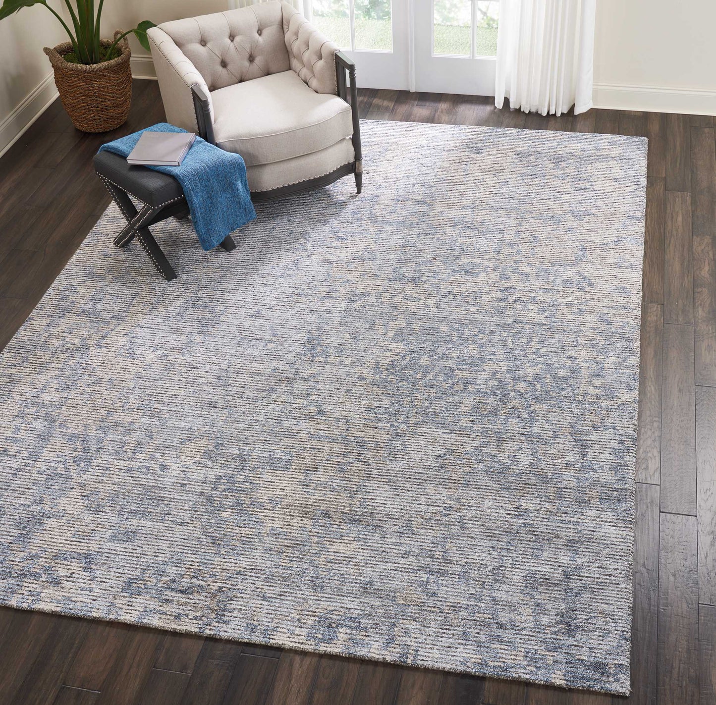 Nourison Ellora 9'9" x 13'9" Graphite Modern Indoor Rug