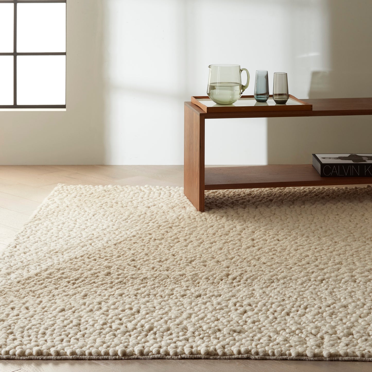 Calvin Klein Riverstone 5'3" x 7'5" Ivory Farmhouse Indoor Rug