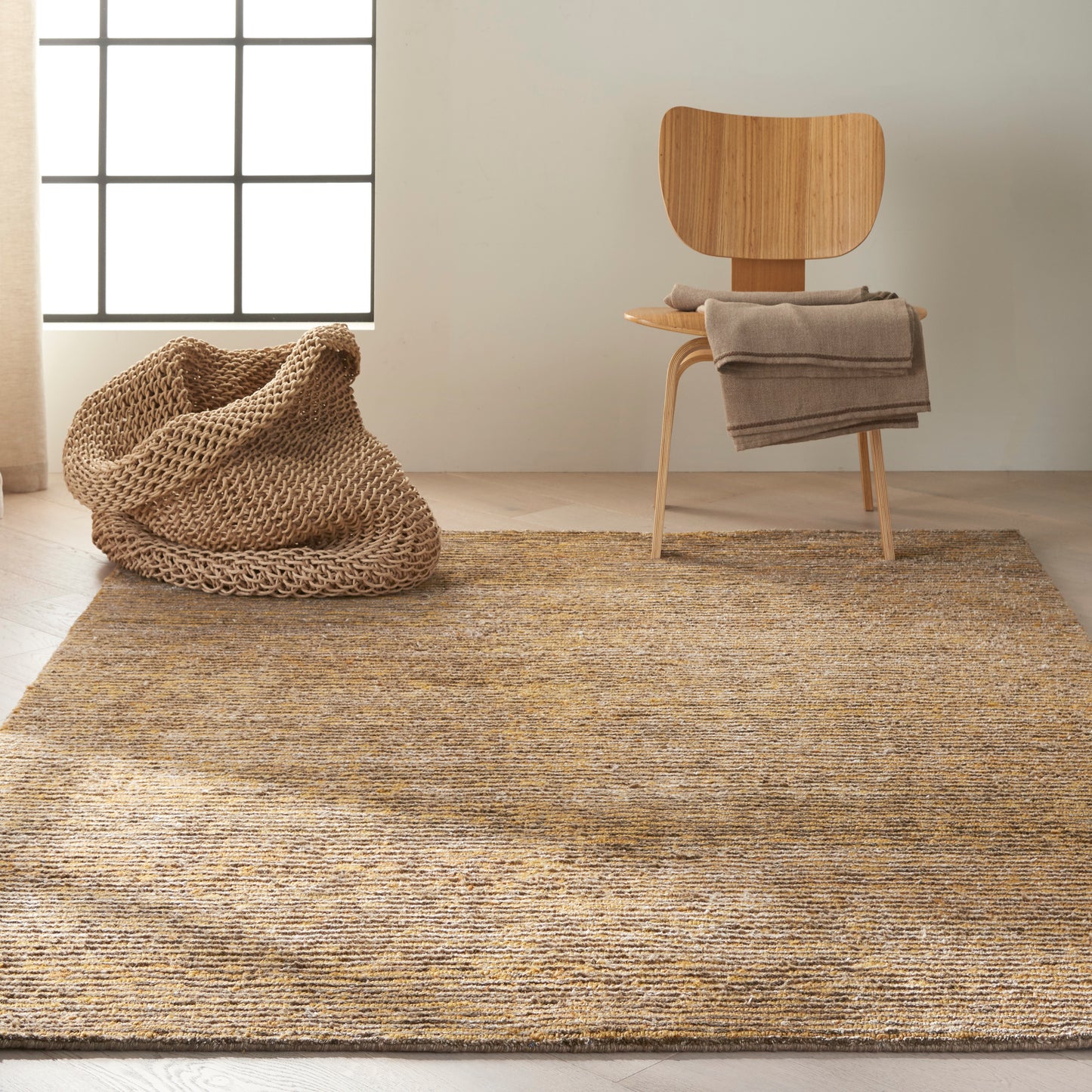 Calvin Klein Home Mesa 4' x 6' Fossil Modern Indoor Rug