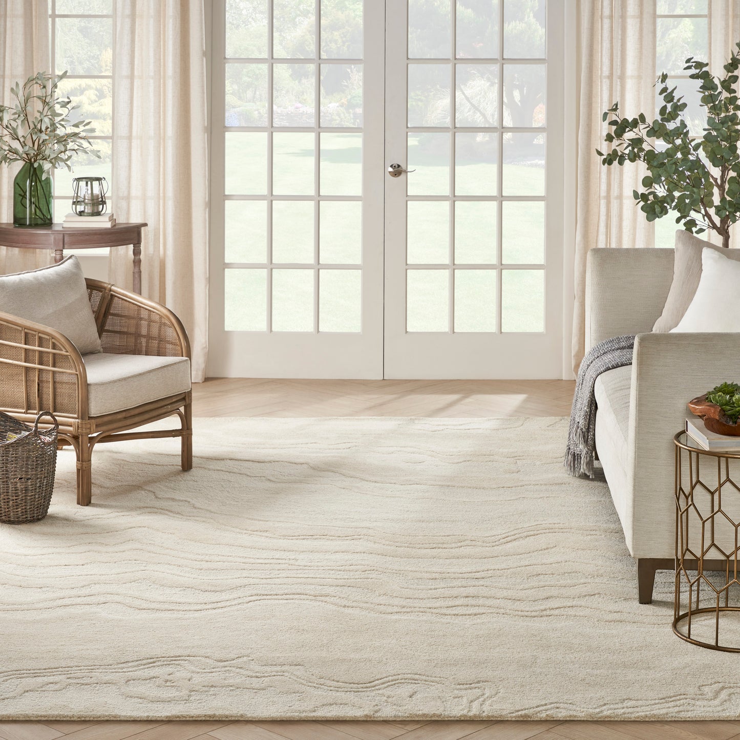 Nourison Graceful 8'6" x 11'6" Ivory Modern Indoor Rug