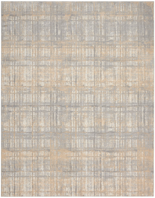 Calvin Klein CK005 Enchanting 8' x 10' Grey Ivory Modern Indoor Rug