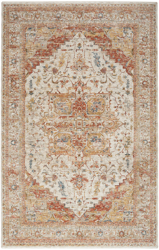 Nourison Sahar 7'10" x 10'4" Ivory Rust Vintage Indoor Rug