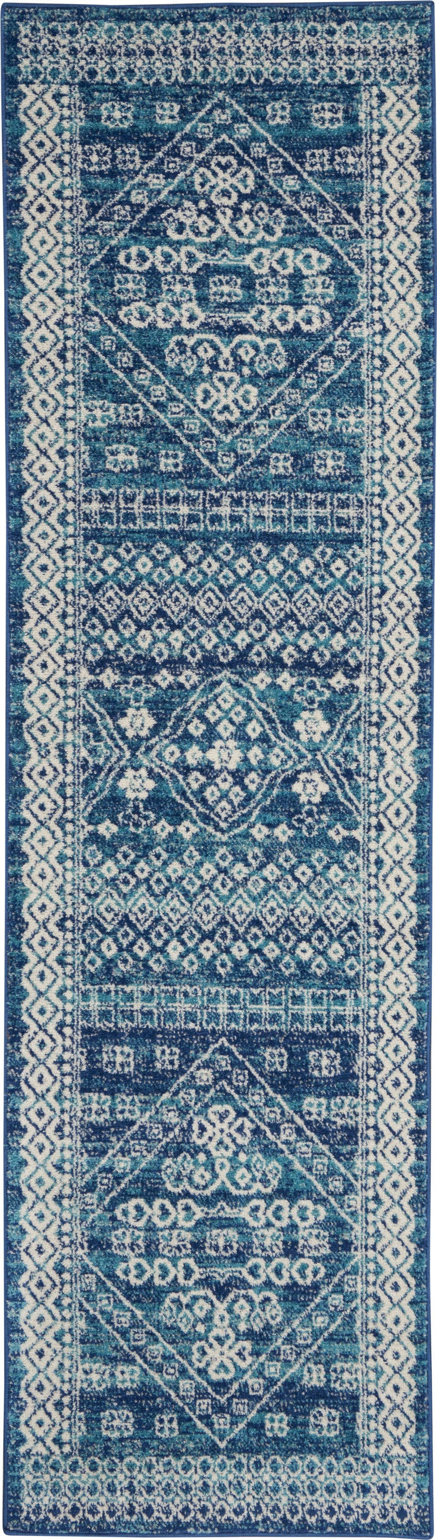 Nourison Passion 2'2" x 7'6" Navy Blue Bohemian Indoor Rug