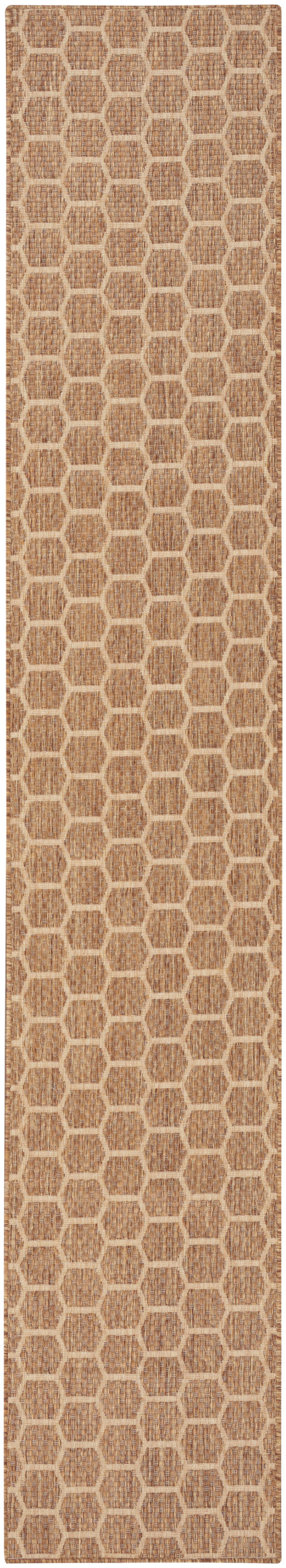 Nourison Twist Reversible 2'2" x 12' Natural Modern Rug