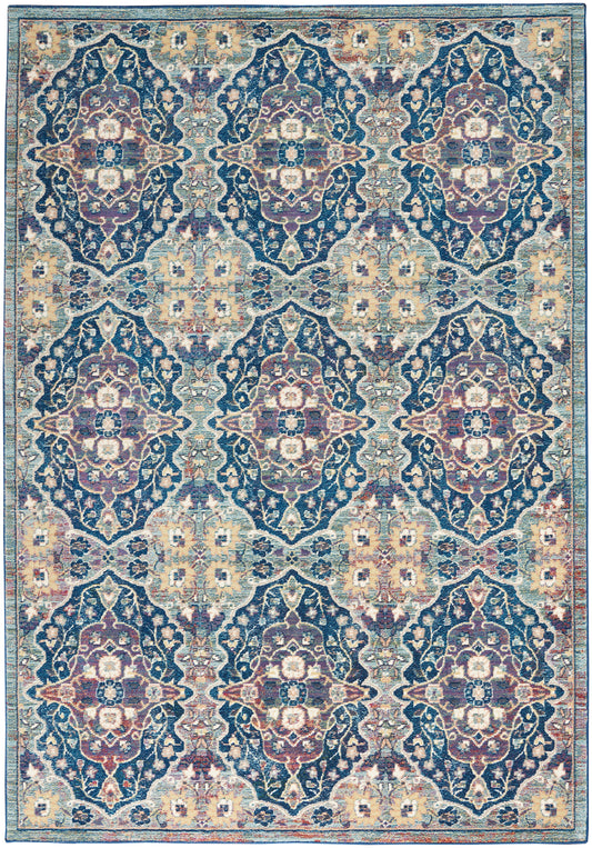 Nourison Ankara Global 5'3" x 7'6" Navy Multicolor Bohemian Indoor Rug