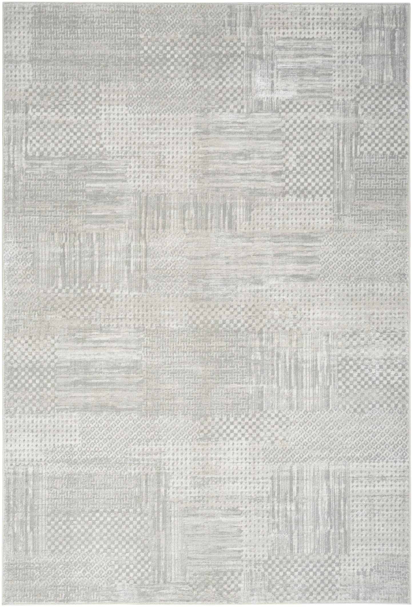 Nourison Glitz 3'11" x 5'11" Silver Grey Modern Indoor Rug