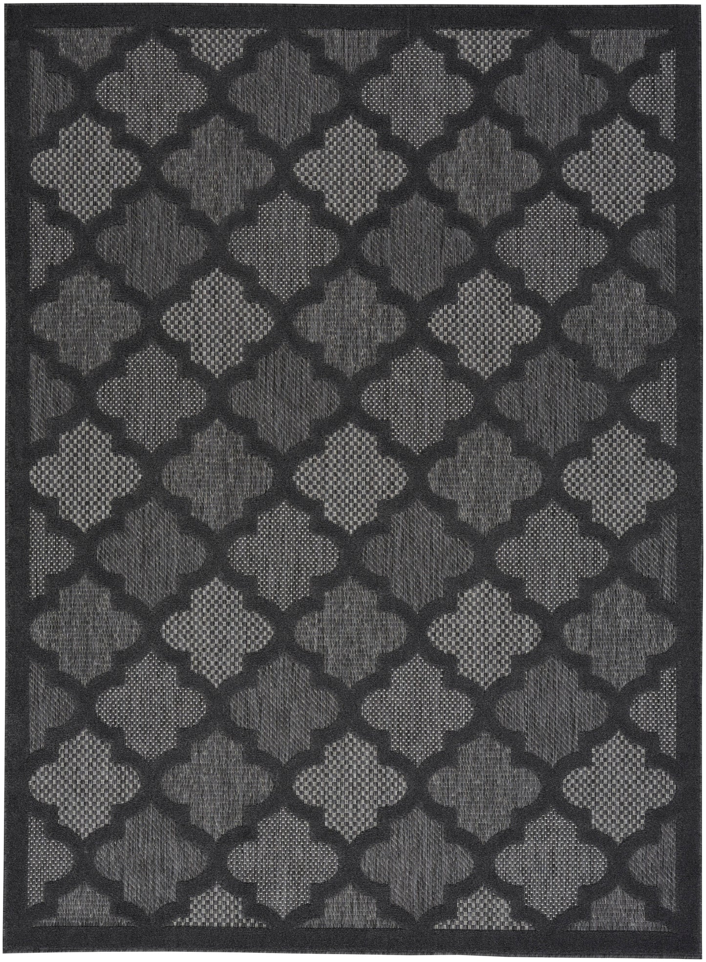 Nourison Easy Care 6' x 9' Charcoal Black Modern Rug