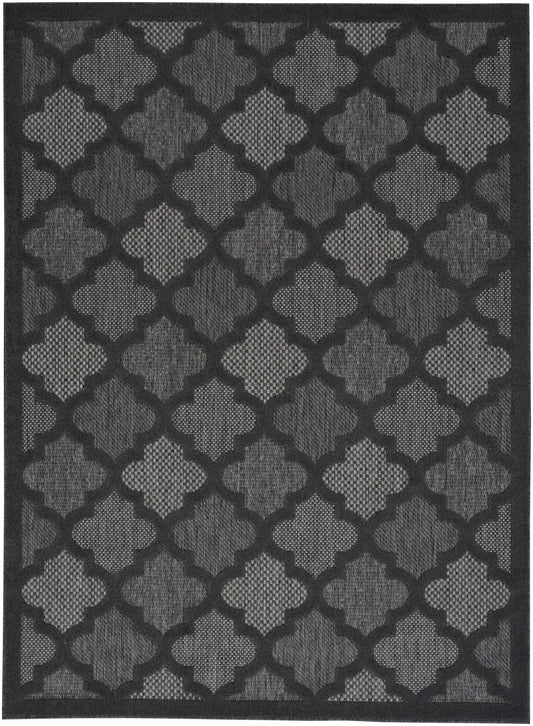 Nourison Easy Care 6' x 9' Charcoal Black Modern Rug