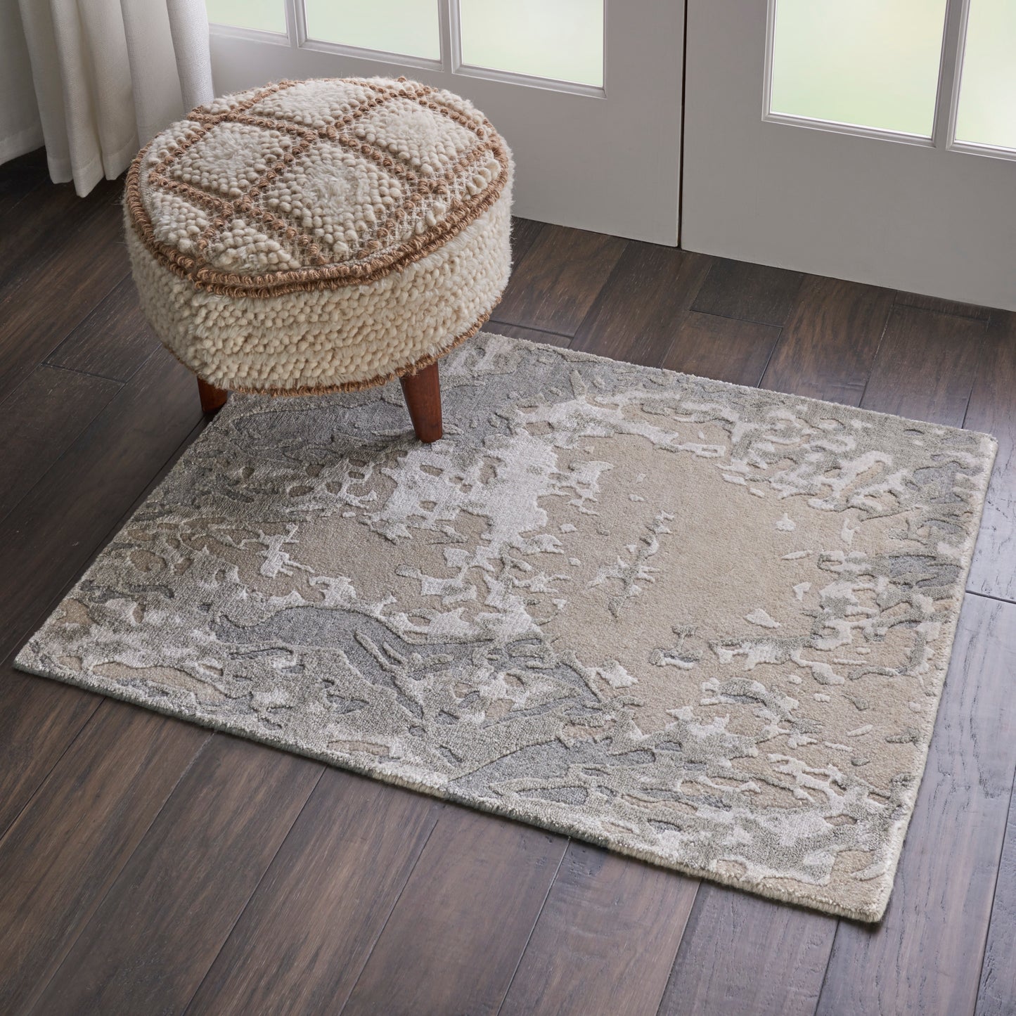 Nourison Silk Shadows 2' x 3' Sand Modern Indoor Rug