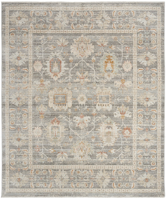 Nourison Traditional Home 5'3" x 7'10" Grey Vintage Indoor Rug