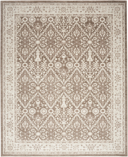 Nourison Eco Cycle 7'10" x 9'10" Ivory Mocha Vintage Indoor Rug