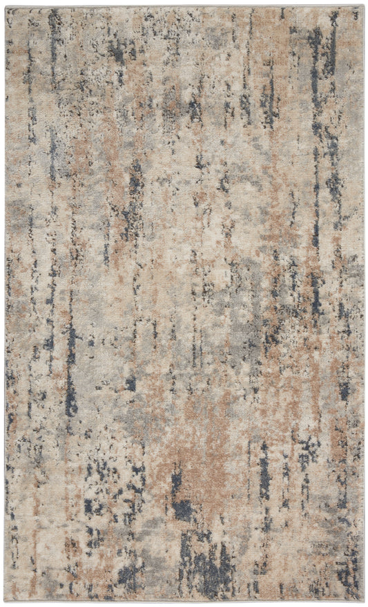 Nourison Quarry 3' x 5' Beige Grey Modern Indoor Rug