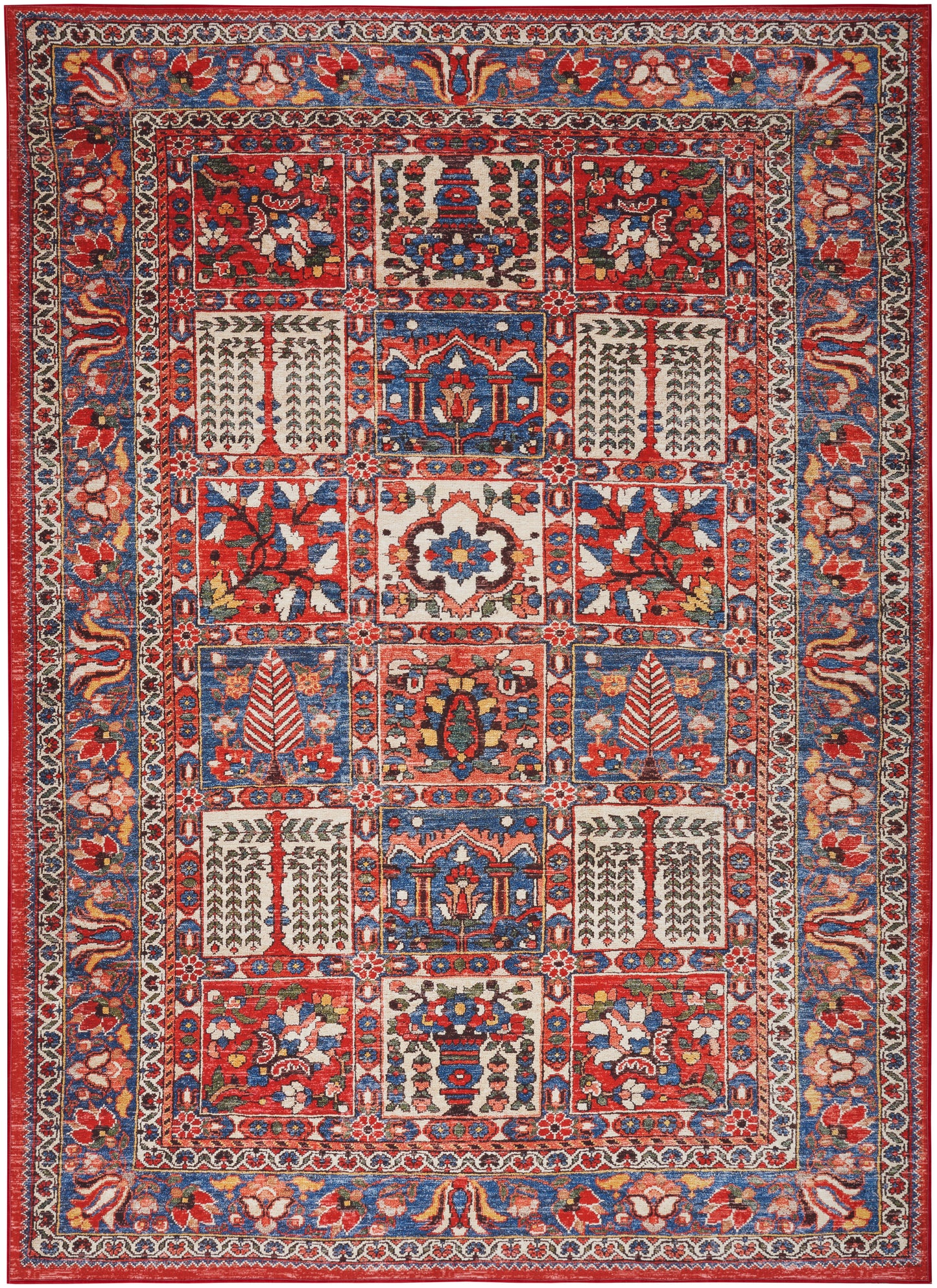 Nourison Fulton 5' x 7' Red Vintage Indoor Rug