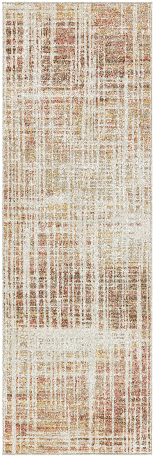 Nourison Washable Decor 2' x 6' Beige Peach Modern Indoor Rug