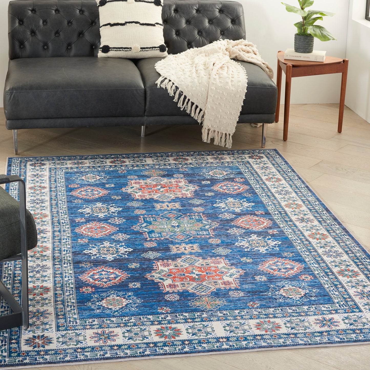 Nourison Fulton 5' x 7' Blue Vintage Indoor Rug