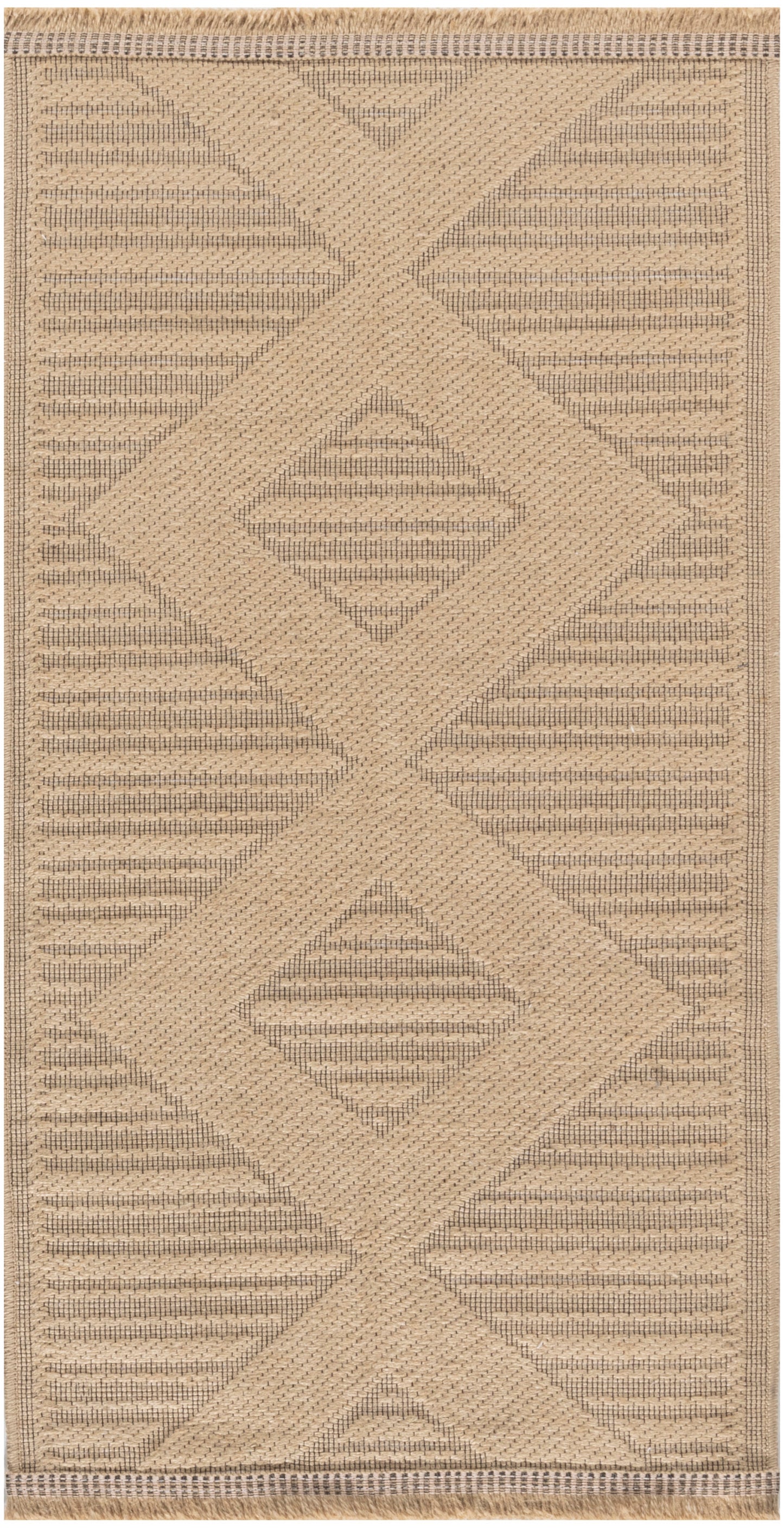 Nourison Washable Jute 2' x 4' Natural Beige Modern Indoor Rug