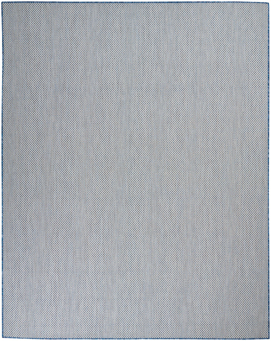 Nourison Courtyard 7' x 10' Ivory Blue Modern Rug