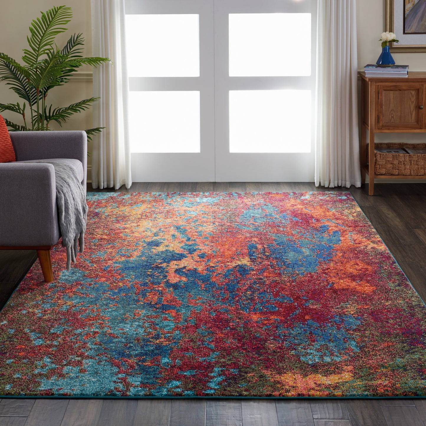 Nourison Celestial 6'7" x 9'7" Atlantic Modern Indoor Rug