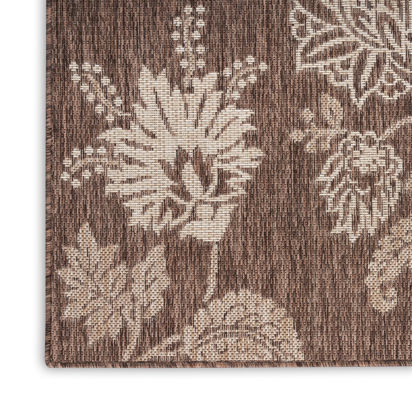 Nourison Garden Oasis 5' x 7' Mocha Tropical Rug