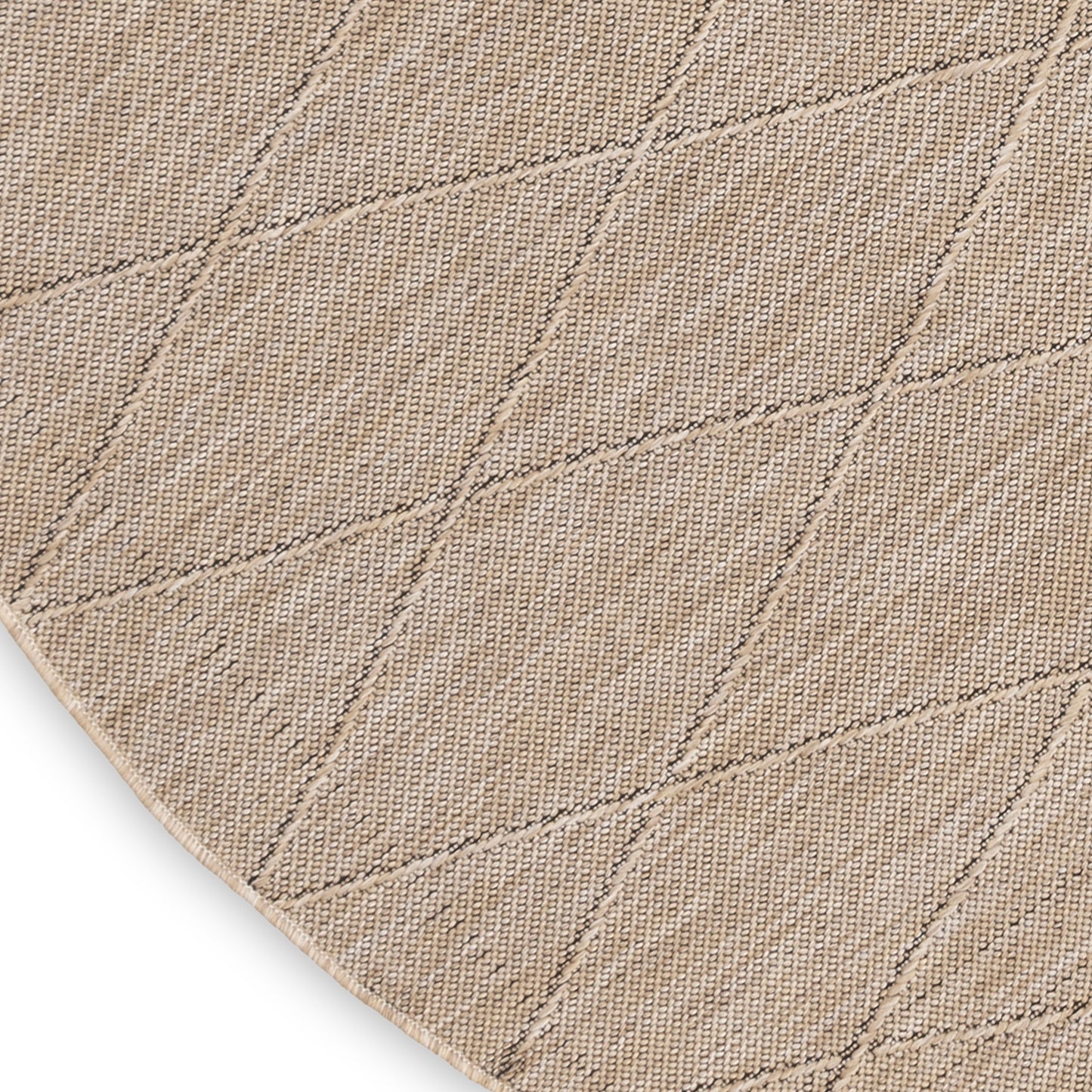 Nourison Washable Solutions 8' x Round Natural Modern Rug