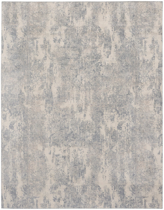 Nourison Exhale 7'10" x 9'10" Light Grey Modern Indoor Rug