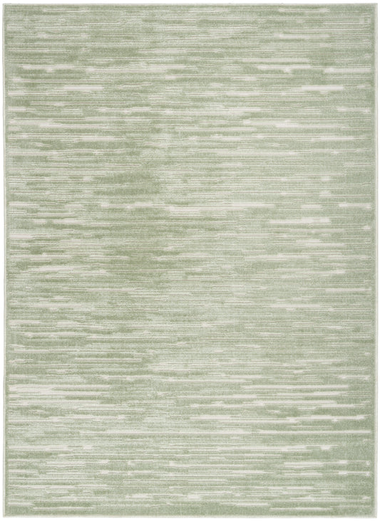 Nourison Care Free 5'3" x 7' Green Modern Indoor Rug