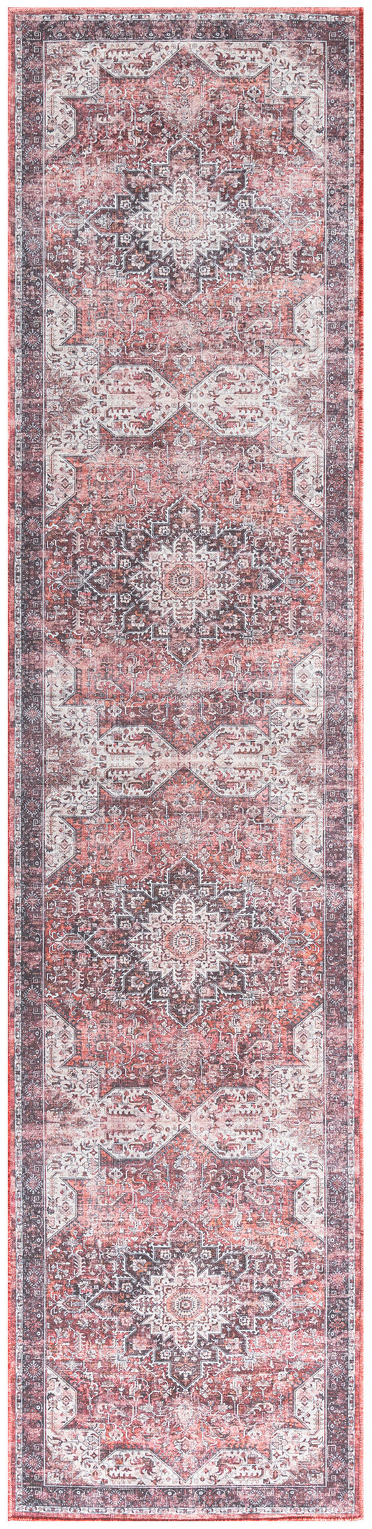 Nourison Nourison Washables 2'2" x 8' Red Vintage Indoor Rug