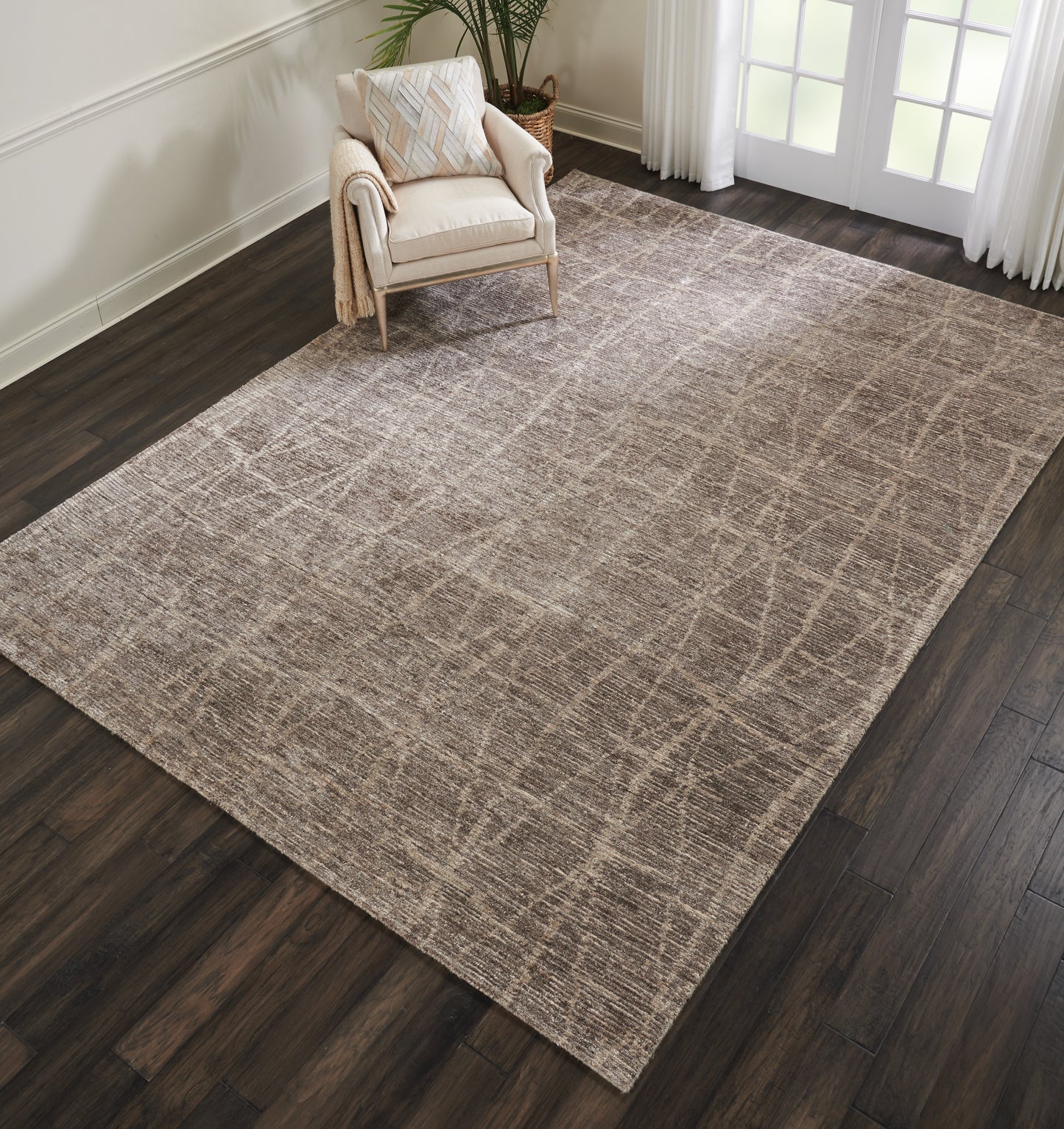 Nourison Ellora 8'6" x 11'6" Sand Scandinavian Indoor Rug