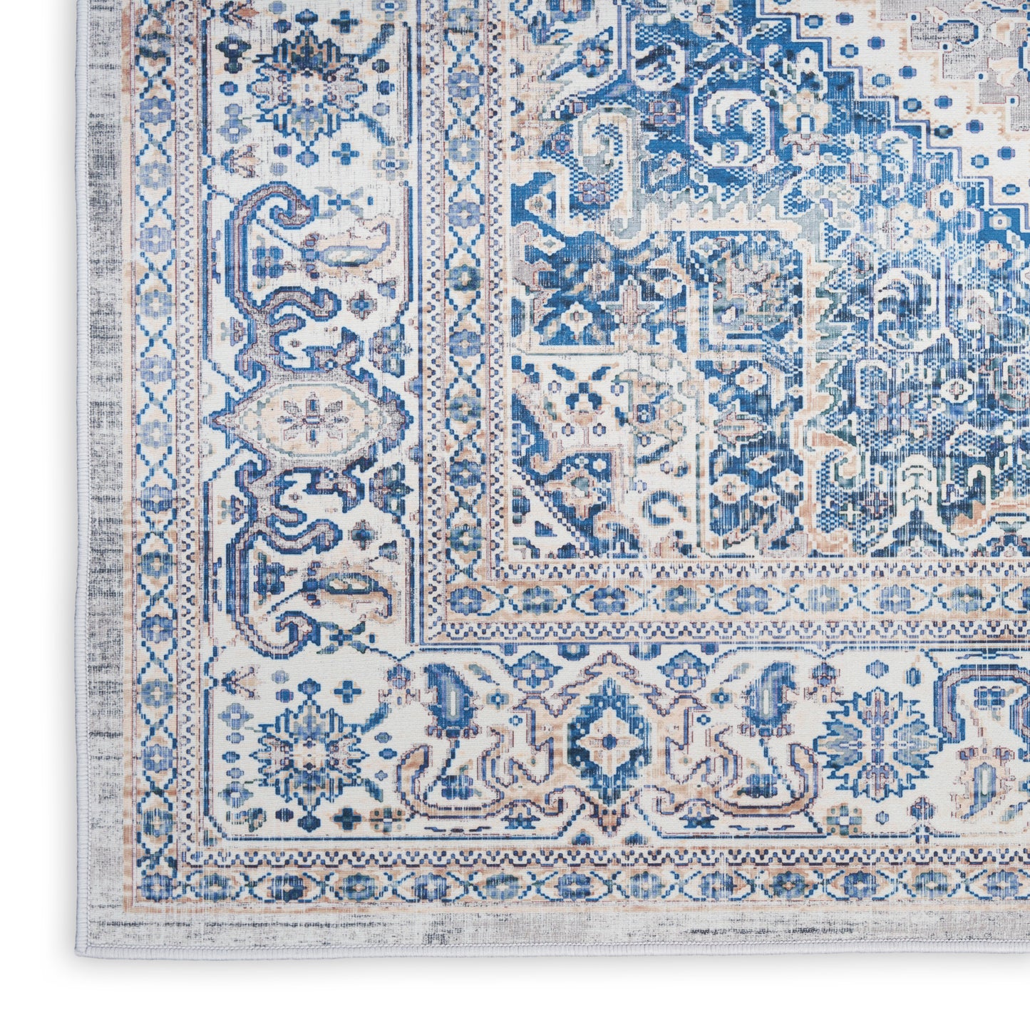 Nourison Vintage Home 3'9" x 5'9" Beige Blue Bohemian Indoor Rug