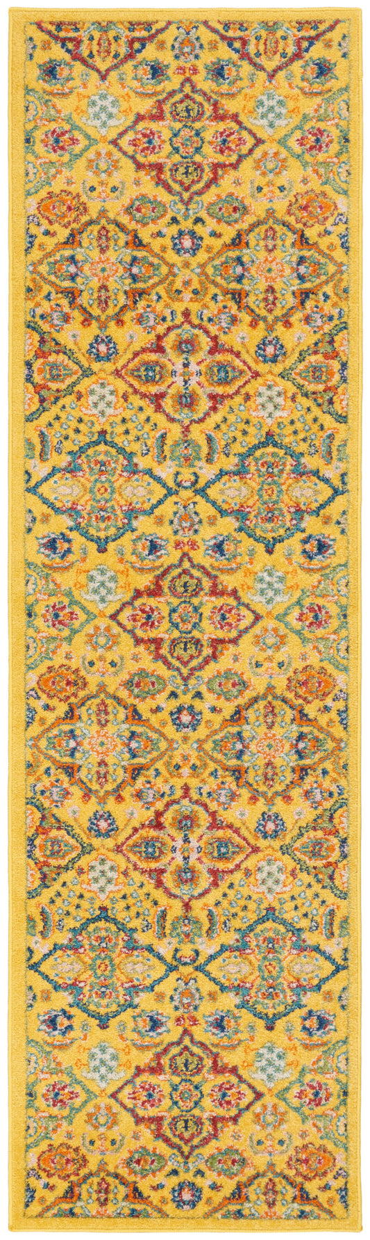 Nourison Allur 2'3" x 7'6" Yellow Multicolor Bohemian Indoor Rug