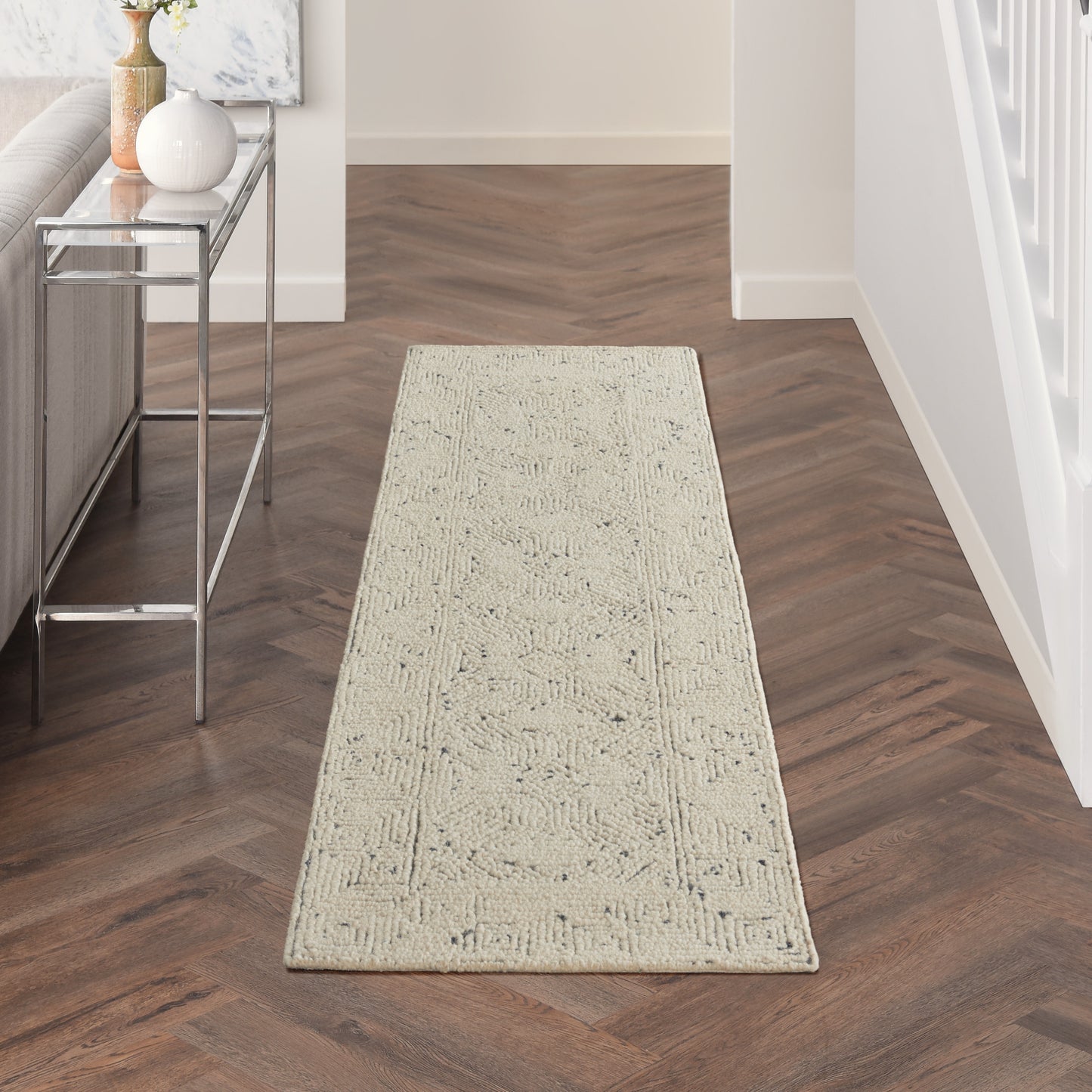 Nourison Colorado 2'3" x 7'6" Ivory Navy Modern Indoor Rug