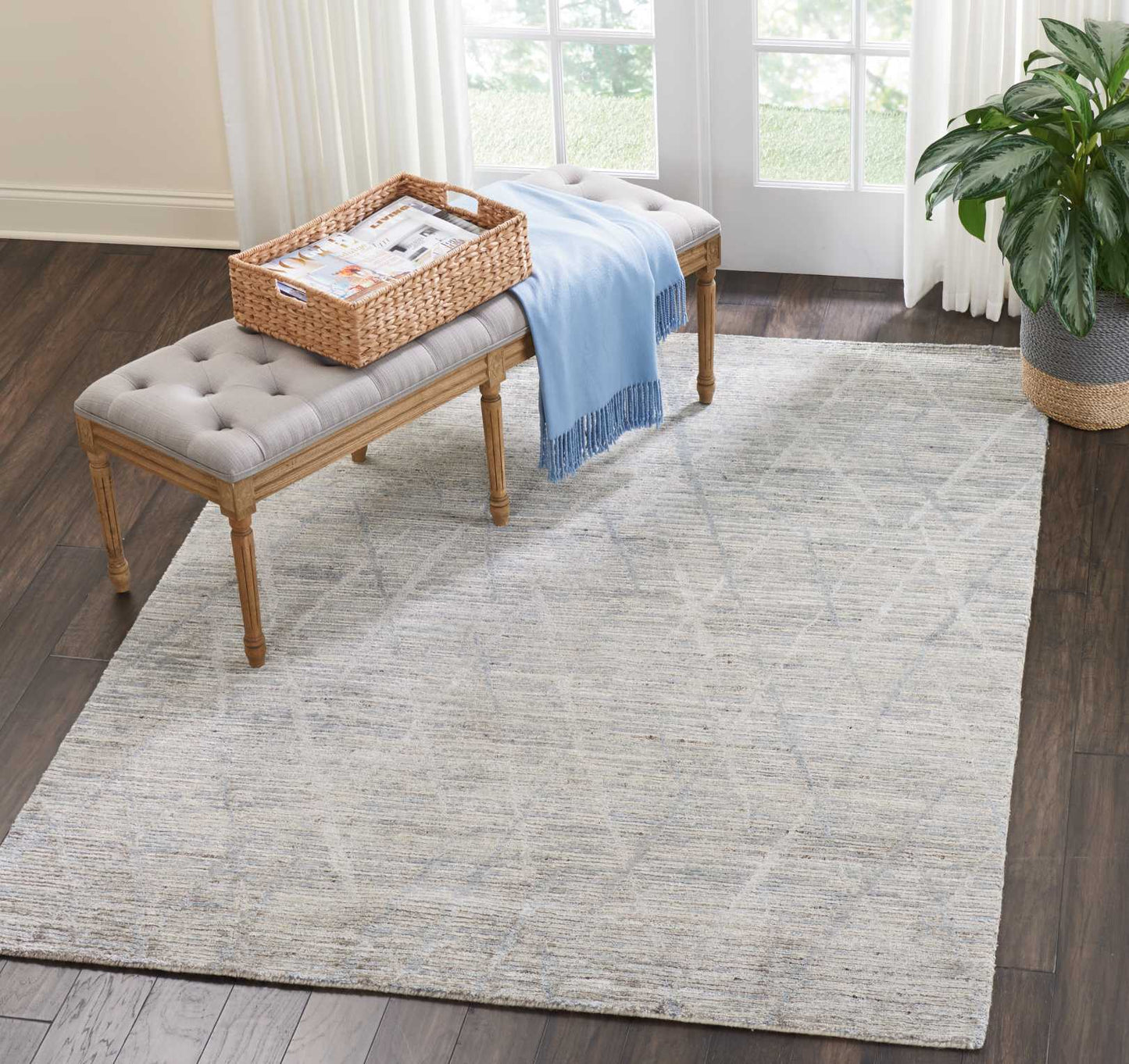 Nourison Ocean 5'6" x 7'5" Surf Modern Indoor Rug