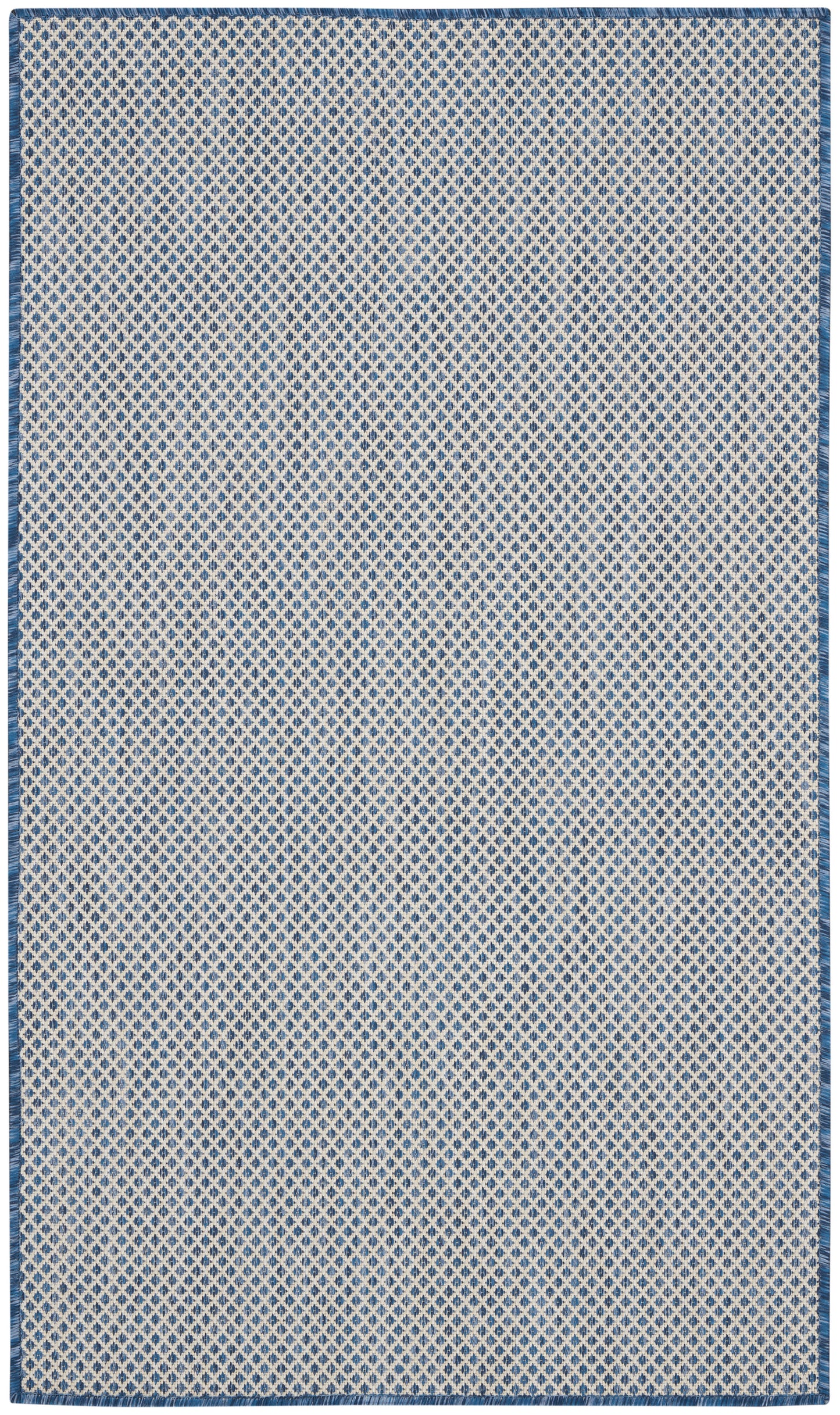 Nourison Courtyard 3' x 5' Ivory Blue Modern Rug