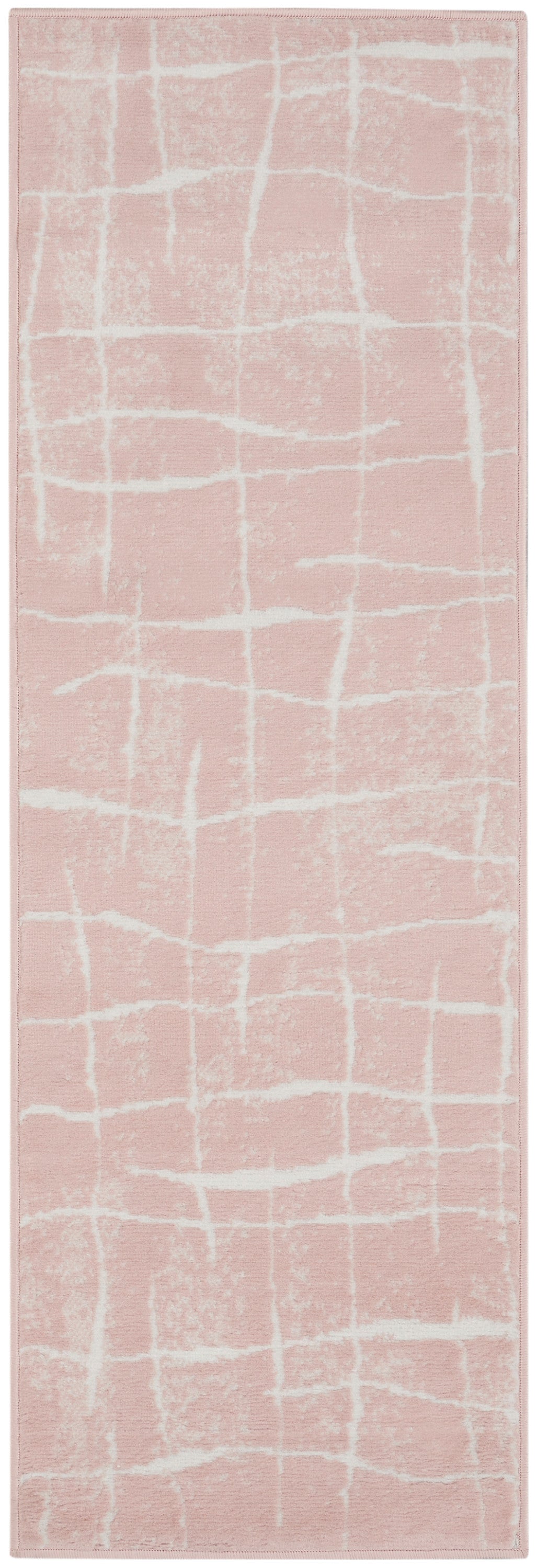 Nourison Whimsicle 2' x 8' Pink Ivory Modern Indoor Rug