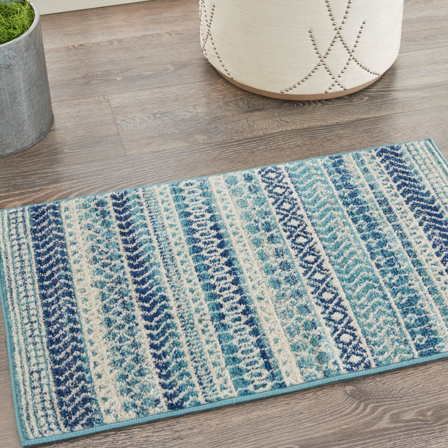 Nourison Passion 1'10" x 2'10" Navy Blue Bohemian Indoor Rug