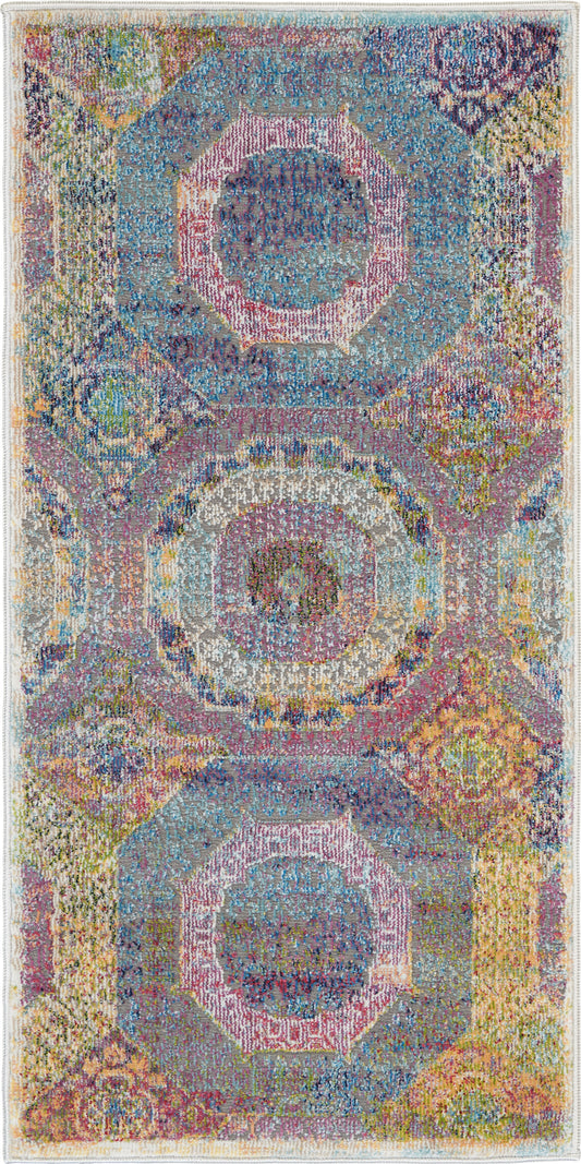 Nourison Ankara Global 2' x 4' Multicolor Bohemian Indoor Rug