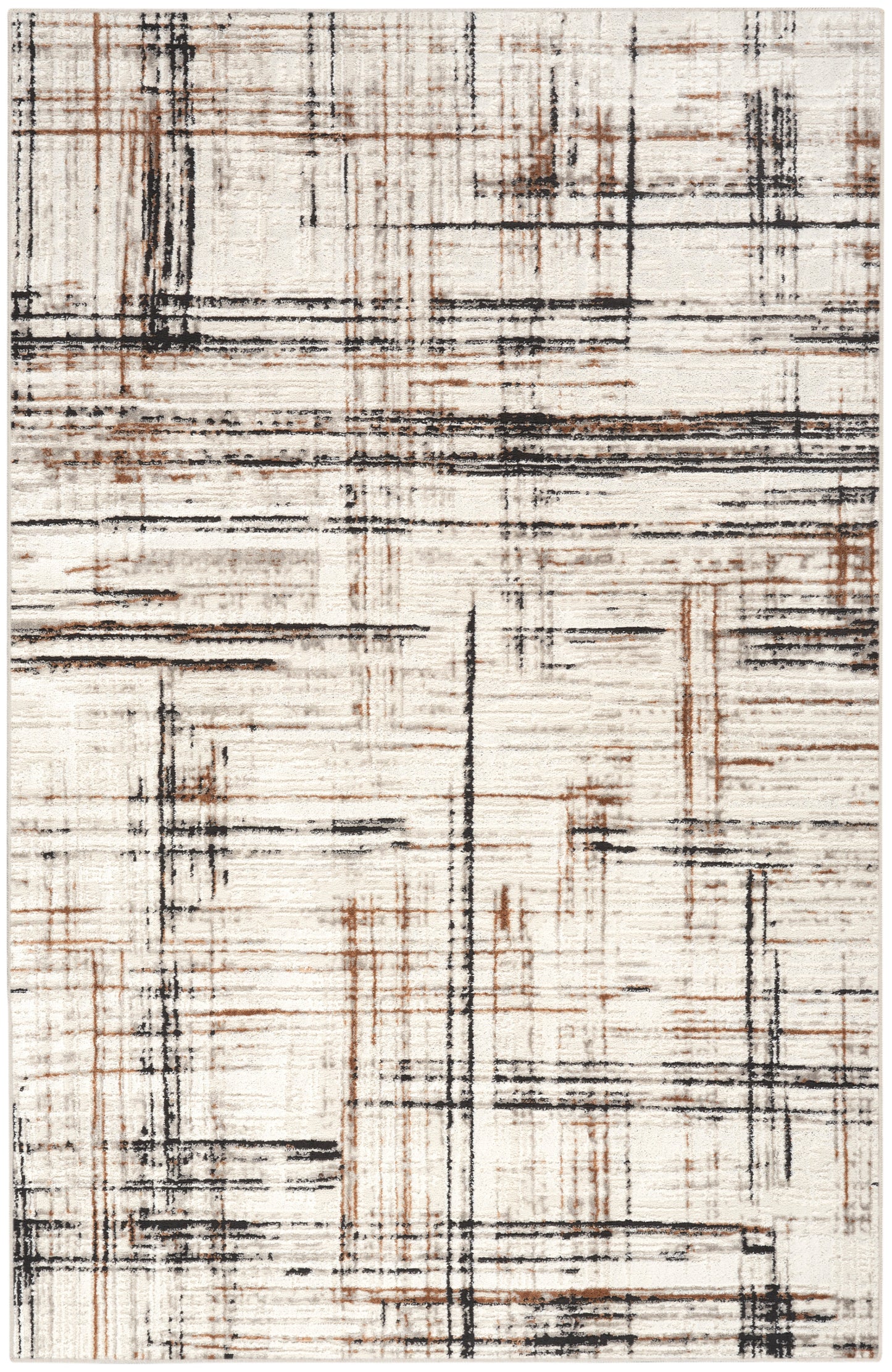 Calvin Klein Captivating 3'2" x 5' Ivory Multicolor Modern Indoor Rug