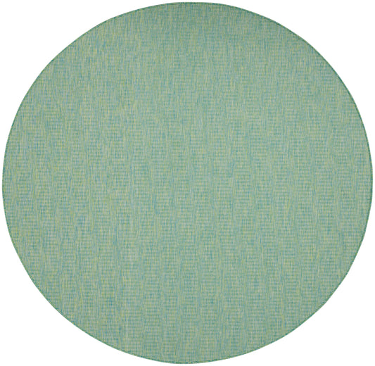 Nourison Positano 8' x Round Blue Green Modern Rug