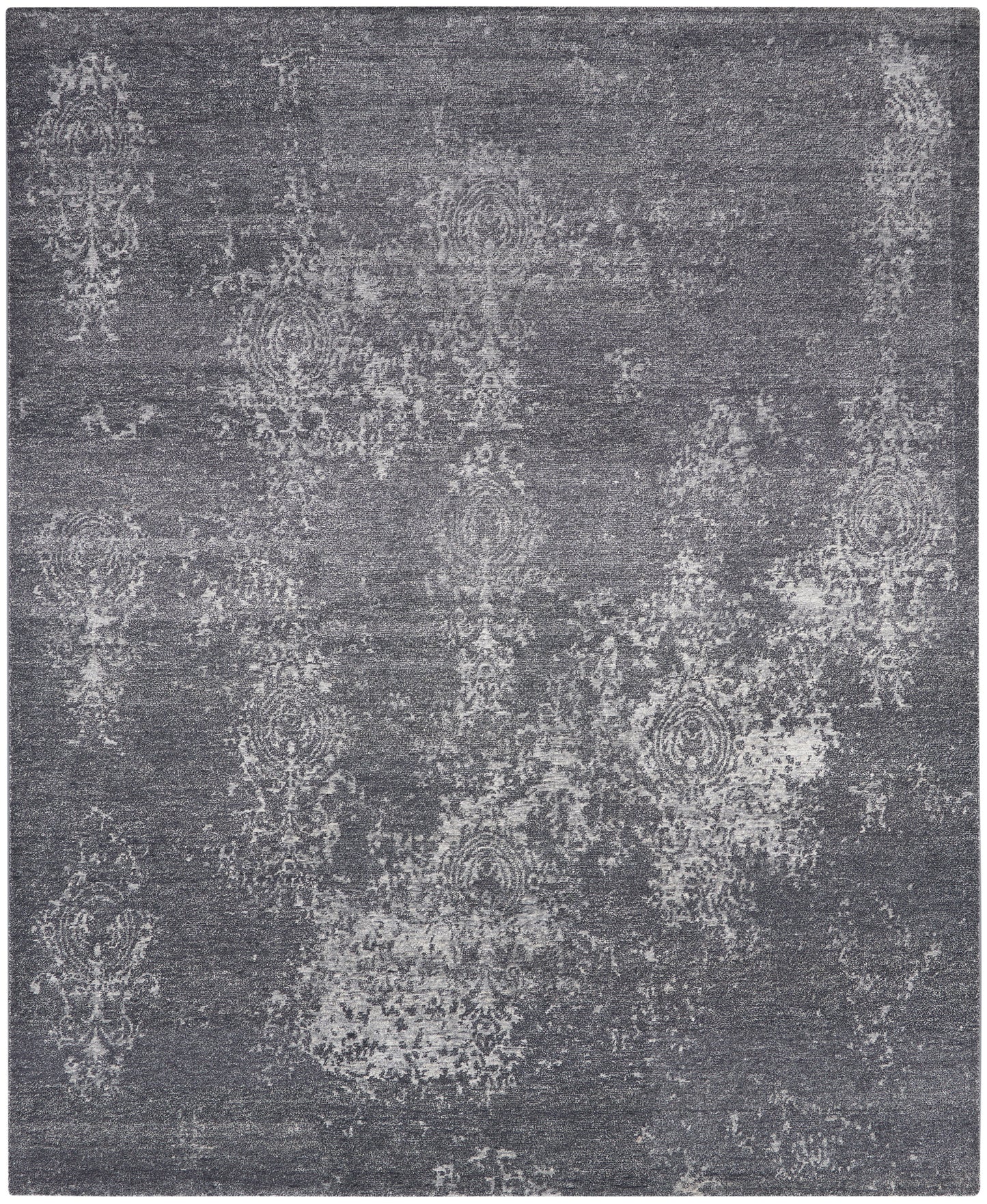 Nourison Silk Shadows 7'9" x 9'9" Graphite Vintage Indoor Rug