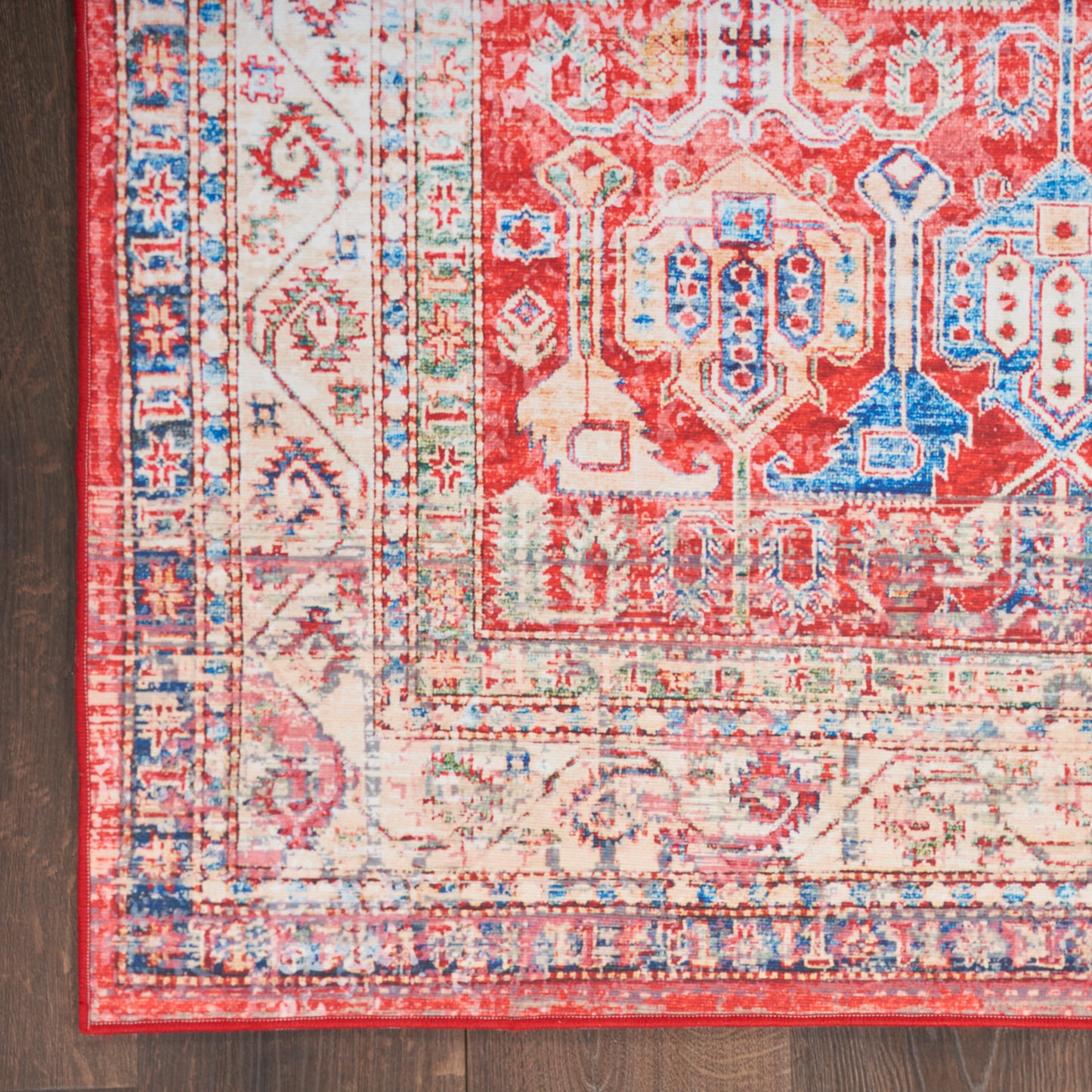 Nourison Fulton 1'10" x 5' Red Vintage Indoor Rug