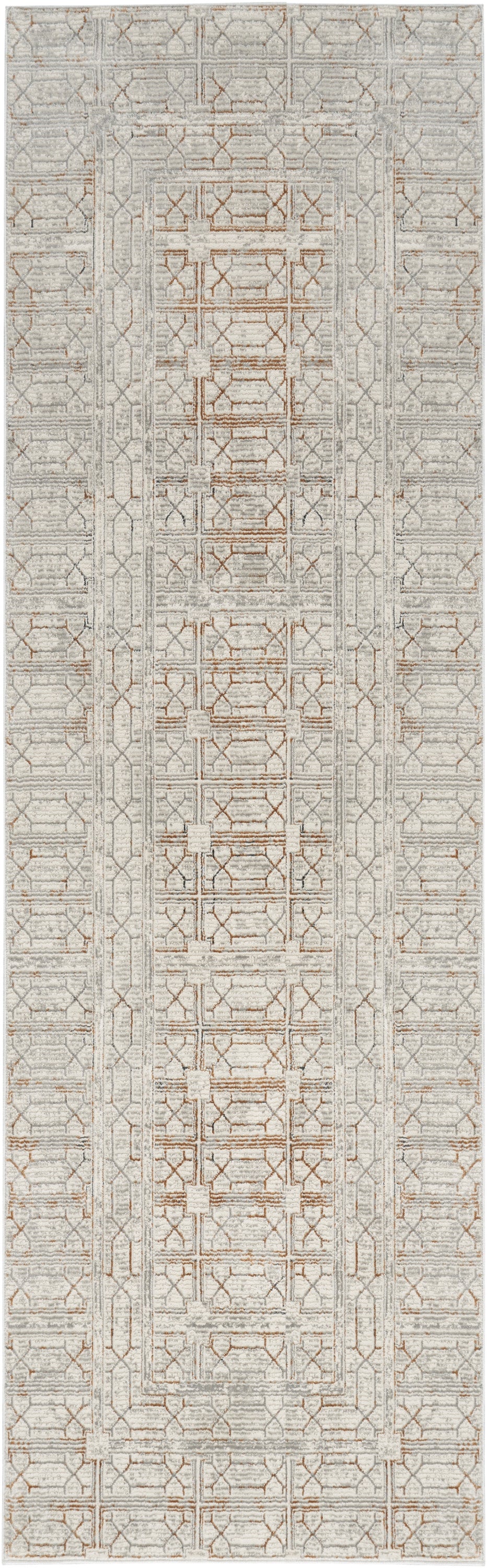 Nourison Desire 2'3" x 7'6" Ivory Beige Modern Indoor Rug