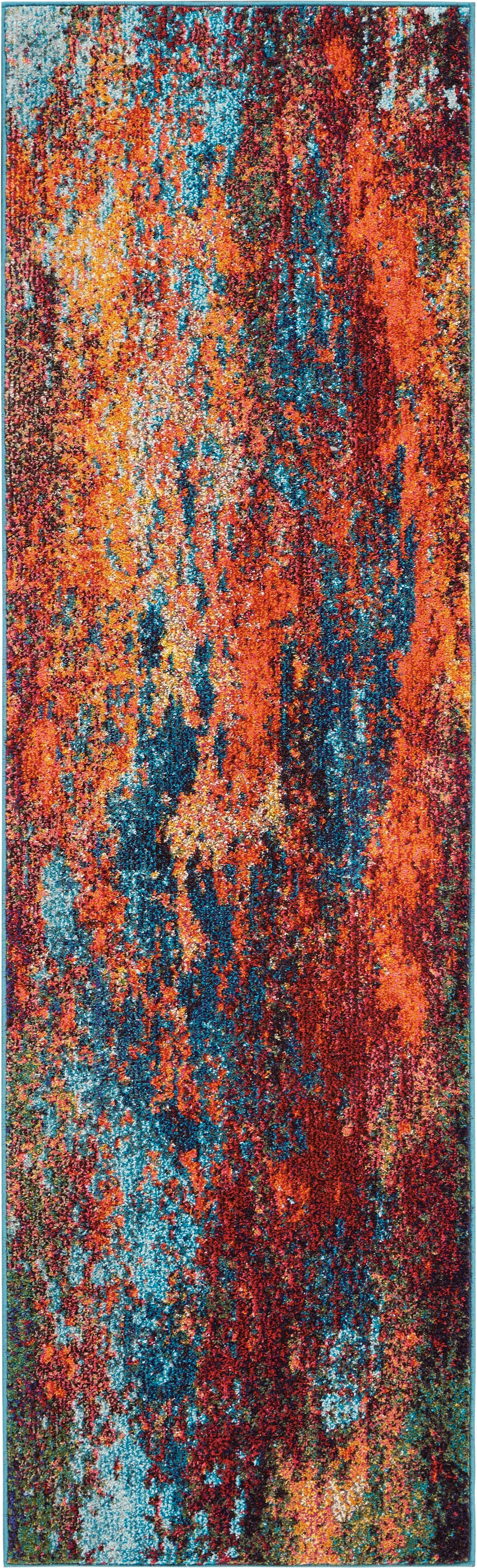 Nourison Celestial 2'2" x 12' Atlantic Modern Indoor Rug