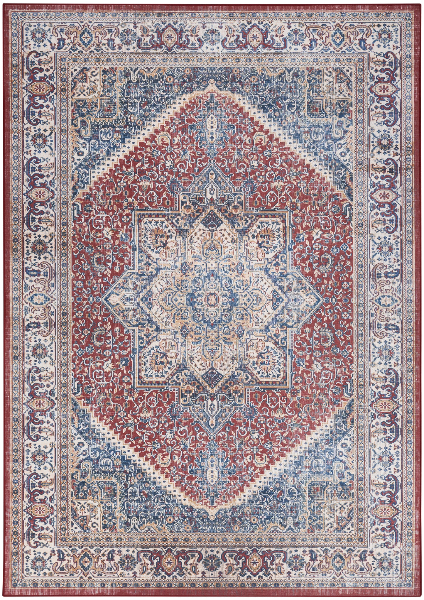 Nourison Vintage Home 3'9" x 5'9" Red Blue Bohemian Indoor Rug